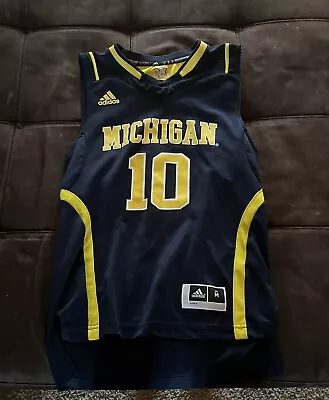 Youth Medium Navy Michigan Wolverines Basketball Jersey • $25