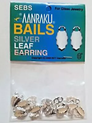 Genuine Aanraku SILVER Plated EARRING Glue On Bail Pack Of 24 • $9.99