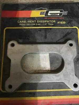 VINTAGE MR GASKET Carb  Heat Dissipator Holley 500 CFM 2bbl 1/2 Inch  #1939  • $32.99