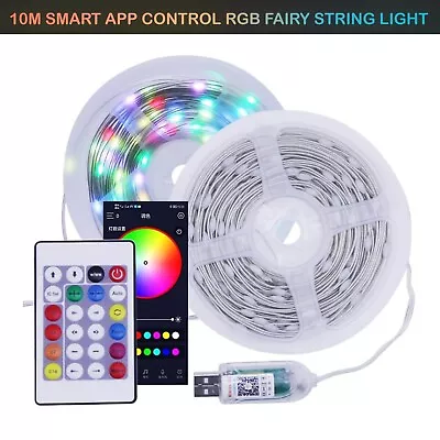 10M LED Strip Lights Fairy RGB Colour Changing Tape Cabinet Kitchen APP Control • £7.99