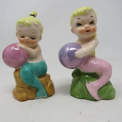 Vintage Salt And Pepper Shakers Baby Mermaids Japan Merbabies Mermaid • $149.99
