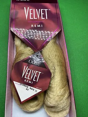 VELVET REMI_100%_human_hair_GLAMOUR_WAVE_WEAVE_EXTENSION_12 _#613 • $60