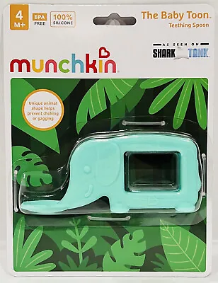 Munchkin The Baby Toon Silicone Teething Spoon - Green Elephant / BPA Free / 4M+ • $8.49