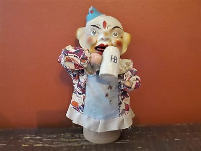 Vintage Halloween Clown Paper Mache Candy Container / Nodder - Germany - Rare • $109