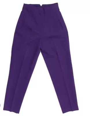 Zara Purple High Waisted Trousers BNWOT Size M Straight Leg  • $12.43