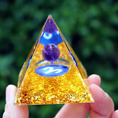 5CM Aries Wealth Quartz Crystal Natural Orgonite Pyramid Chakra Energy Healing • $17.11