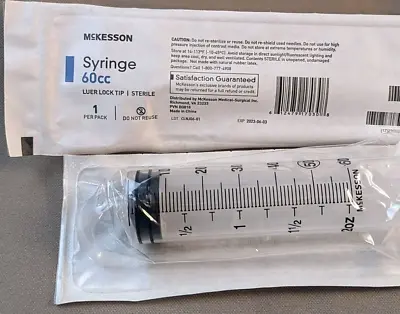 McKesson 60 Cc Leur Lock Tip Syringe STERILE SEALED • $1.25