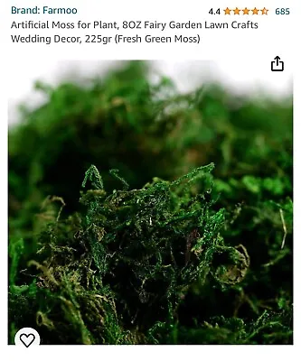 (4)Artificial Moss For Plant 8OZ Fairy Garden Lawn Crafts Wedding Decor 225gr • $3