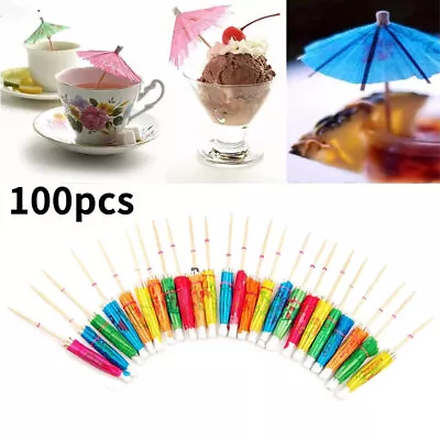 Cocktail Umbrellas Toothpicks Party Drinks Decoration Umbrella Birthday Wedding • £6.73
