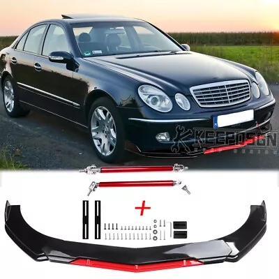 For Benz E Class W211 E500 350 55 AMG Front Bumper Lip Splitter Accessories Rods • $95.43