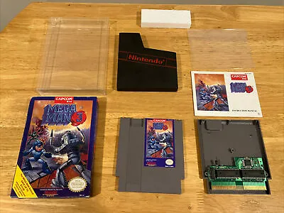 Mega Man 3 Nintendo NES Box Manual Cartridge & Sleeve Authentic Tested! • $219.97