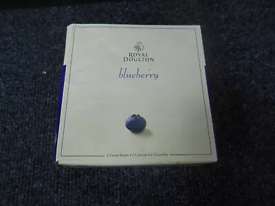 £15 • Buy Royal Doulton Blueberry Cereal Bowls 2 In A Box