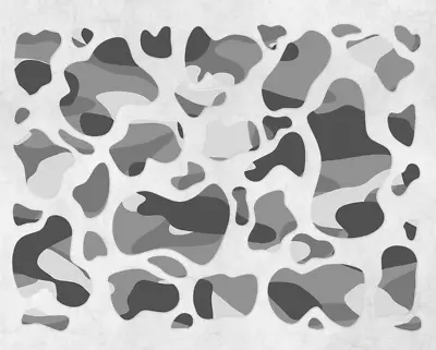 Grey Camo Camouflage Spots Dot Wall Sticker Decal Child Kids Room Vinyl Nursery • £4.15