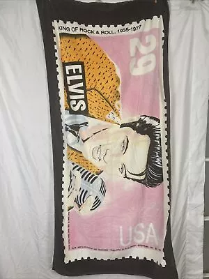 Vintage Elvis Presley Beach Towel 29 Cent Stamp 1992 Pool 29 X59  Swim • $18