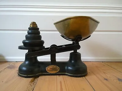 £69.99 • Buy Salter Staffordshire Cast Iron And Brass Antique Weighing Scales