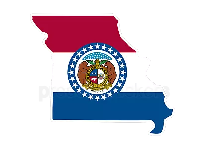 Missouri Flag State Outline Car Window Vinyl Window Laptop Sticker Decal • $4.99