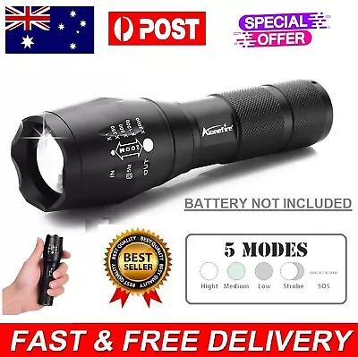 XML-T6 1000LM Super Bright Led Torch Flashlight Tactical Light Zoomable Camping • $15.99