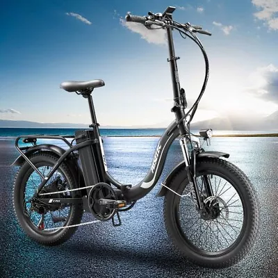 Paselec Folding Electric Bicycle 20  X 3.0 Fat Tire 48V City Ebike Commuter MTB • $699