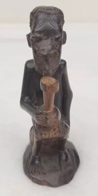 MAKONDE Tribe TANZANIA Hand Carved Ebony Nat Wood AFRICAN ART STATUE • $10.50