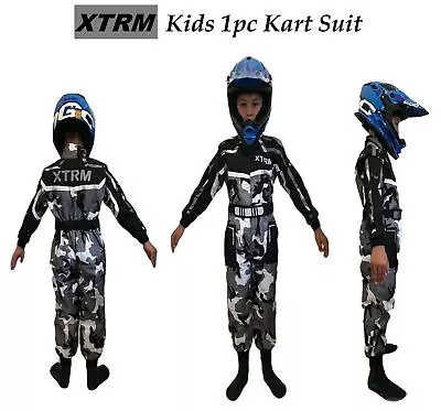 Kids Race Suit Motocross Motorbike Xtrm MX Kart Overalls Off Road Quad Pit ATV • £23.39