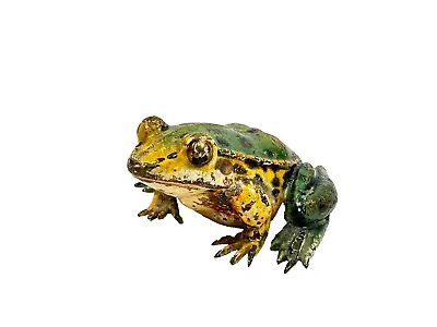 Large Vintage Vienna Bronze Frog Sitting • $95