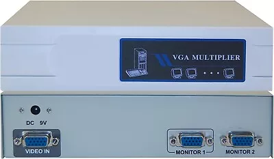 VGA Video Splitter 1 PC To 2 Monitors 400MHZ 41H1-14812 • $33.99