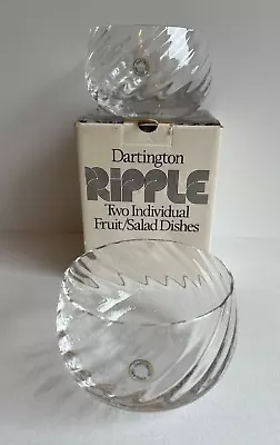 Dartington Ripple Two Individual Fruit/Salad Dishes In Original Box FT287/3 • £14.99