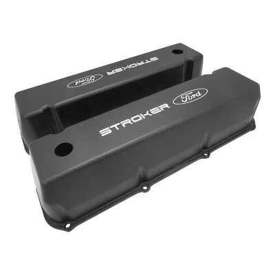 Proflow Valve Covers Tall Cast Alum BLK Stroker Logo For Ford 429 460 Big Block • $185.90