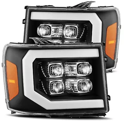 For 07-13 GMC Sierra 1500 Alpharex NOVA Black Housing LED Projector Headlights • $980