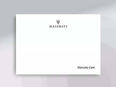 Maserati Coupe Service History Book-Manual Blank For All Models. • $37.30