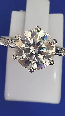 MOISSANITE LAB DIAMOND 3ct D COLOR VVS1 CERTIFIED 925 SILVER Gemstone RING • $119.95