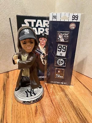 Aaron Judge 62 Homerun Pin Set + Jedi Bobblehead Star Wars New York Yankees SGA • $329.99