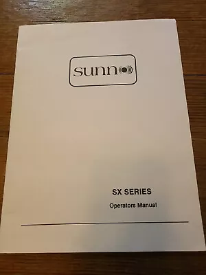 Sx Series Operator Manual Sunn Schematic Book Service Manual Part Guitar Amp Vtg • $15.20