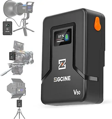 $109 • Buy ZGCINE Official V50 V Mount Battery V Lock 3400mAh Battery For Camera DSLR