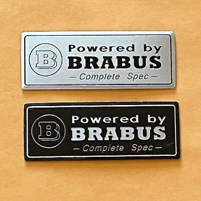 Black & Silver Powered By Brabus Emblem Logo Sticker Decal For Mercedes Smart • $15.99