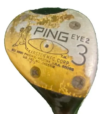 Ping Eye2 3 Wood Green Dot Karsten RH ZZ Lite Stiff Steel 43 Inches Vintage Grip • $18.50