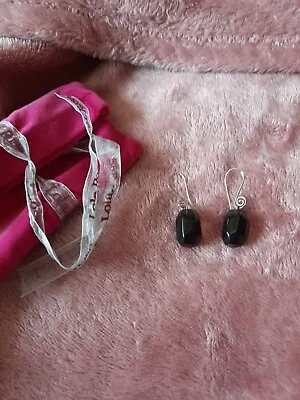 Lola Rose Semi Precious Black Drop Earrings Excellent Condition. LR Pouch Inc • £13.50