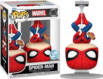 Funko Pop! Marvel Spiderman - Upside Down With Hot Dog #1357 Special Edition • £24.99