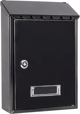 Mailbox With Lock Key Drop Box Cash Money Safe Mail Security Wall Mount Small • $27.67