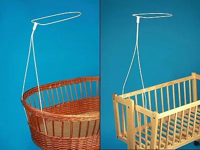 Holder For Moses Basket Swinging Crib Drape Canopy Mosquito Rod Bar Clamp Pole • £11.99