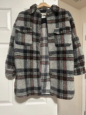 ZARA Kids Boys Age 13-14 164cm Shacket Jacket Autumn Winter Light Coat Warm Cozy • $27