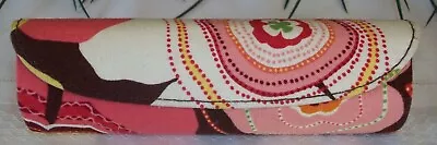 Vera Bradley Eyeglass Case Buttercup Retired Pattern Pink Orange Brown Hardshell • $19