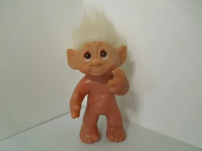 Vintage Thomas Dam 1977 White Hair Troll Doll Wizard 9  With Wizard Outfit • £13.99