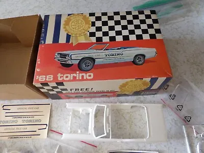 Ultra Rare! Original Vintage Amt 1968 Torino Pace Car Model Kit Autolite • $349