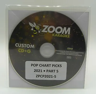 £9.95 • Buy Zoom Karaoke CD+G Disc - Pop Chart Picks 2021 (Part 5) - 15 Big Pop Hits