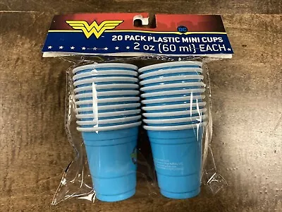 Dc Comics Wonder Woman Plastic Mini Cups 20 Pack Sealed New • $6