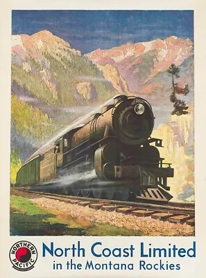 North Pacific Montana  Travel Poster Print  Reproduction Giclee Print 11x17 • $27.95