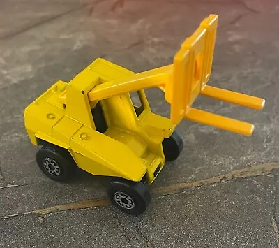 1977 Matchbox Superfast No 48 Sambron Jacklift Fork Lift Yellow Die Cast Vintage • $4.99