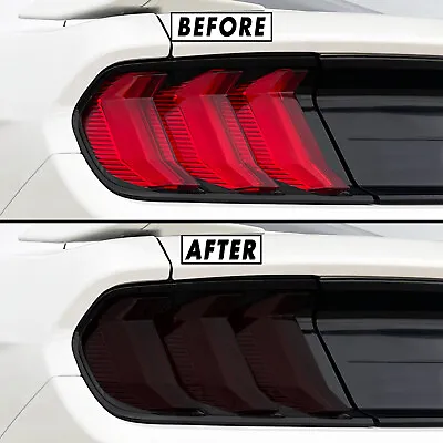 FOR 2018-2023 Ford Mustang Tail Light Rear Reflector & Side Marker SMOKE Tint • $24.95