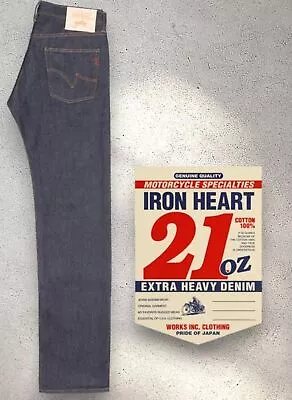 Iron Heart 634Z 21oz Extra Heavy Denim Jeans Straight Motorcycle W28-40 Japan • $357.81